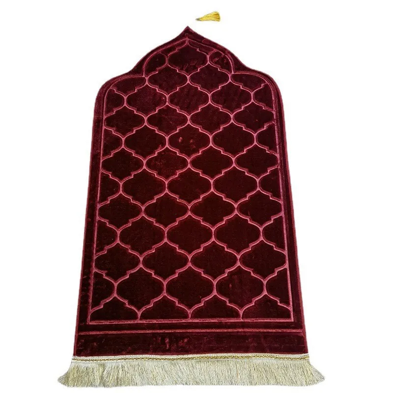 Tapis de prière musulman islamique en mousse épaisse, tapis de prière islamique en polyester, tapis rectangulaires modernes_voghion.com