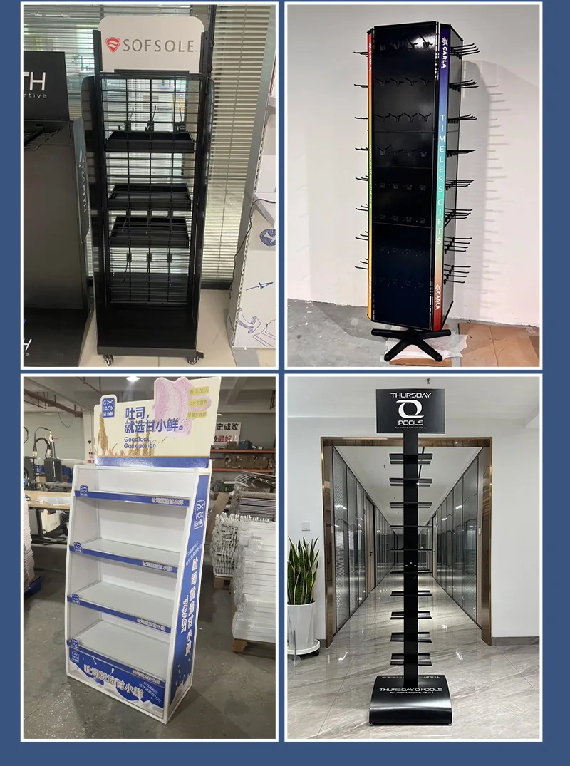 Custom POP Floor Metal Display Stand Foldable Flooring Iron Display ...