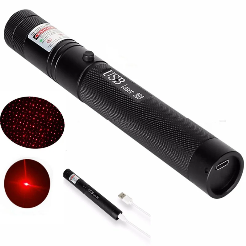 303 High Power Laser Pointers Blue Violet Red Green Usb Rechargeable