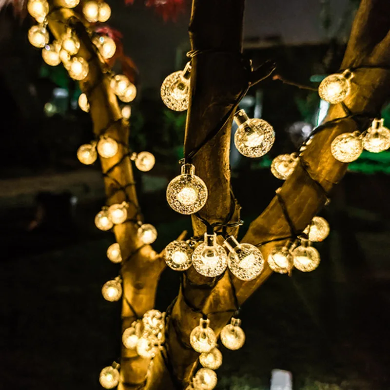 2023 Newest  Solar LED String Light Bubble Ball Light Christmas Light Garden Park Courtyard Decoration