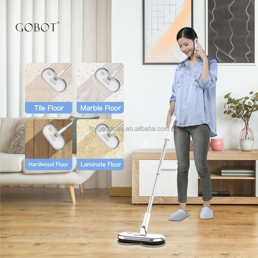 Electric Mop With Motorized Dual Spinning Mopheads,Lightweight