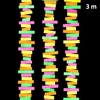 3 m mixed rectangular paper string