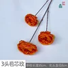 3-headed burl rose YB 24 orange