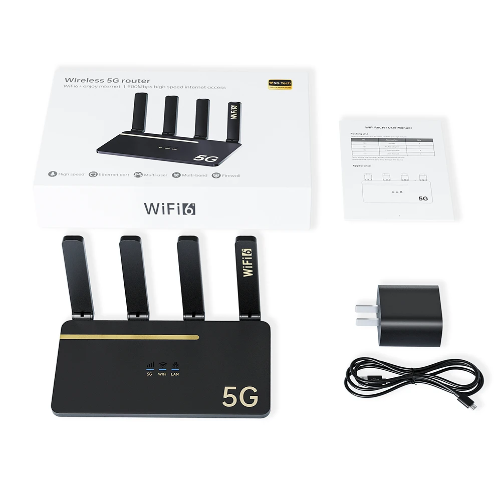 Sworix 4G 5G LTE Router - 900mbps Dual Band Wifi6 Router