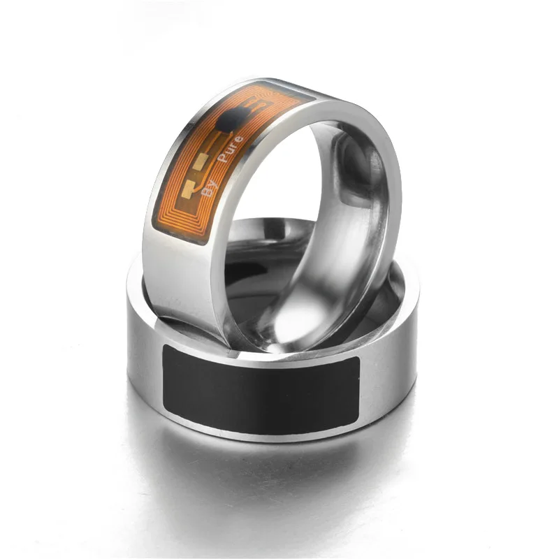 Smart Ring Intelligent Stainless Steel Multifunctional Digital Jewelry Heart Pattern Waterproof Mobile Phone Moon Rings