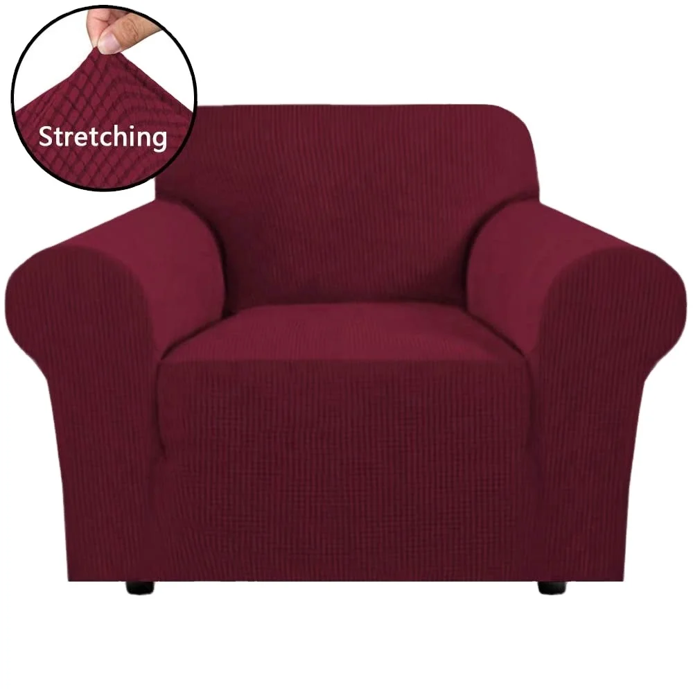 Best Sale Jacquard Knitting Stretch Sofa Cover One Seat Arm Chair Sofa Cover