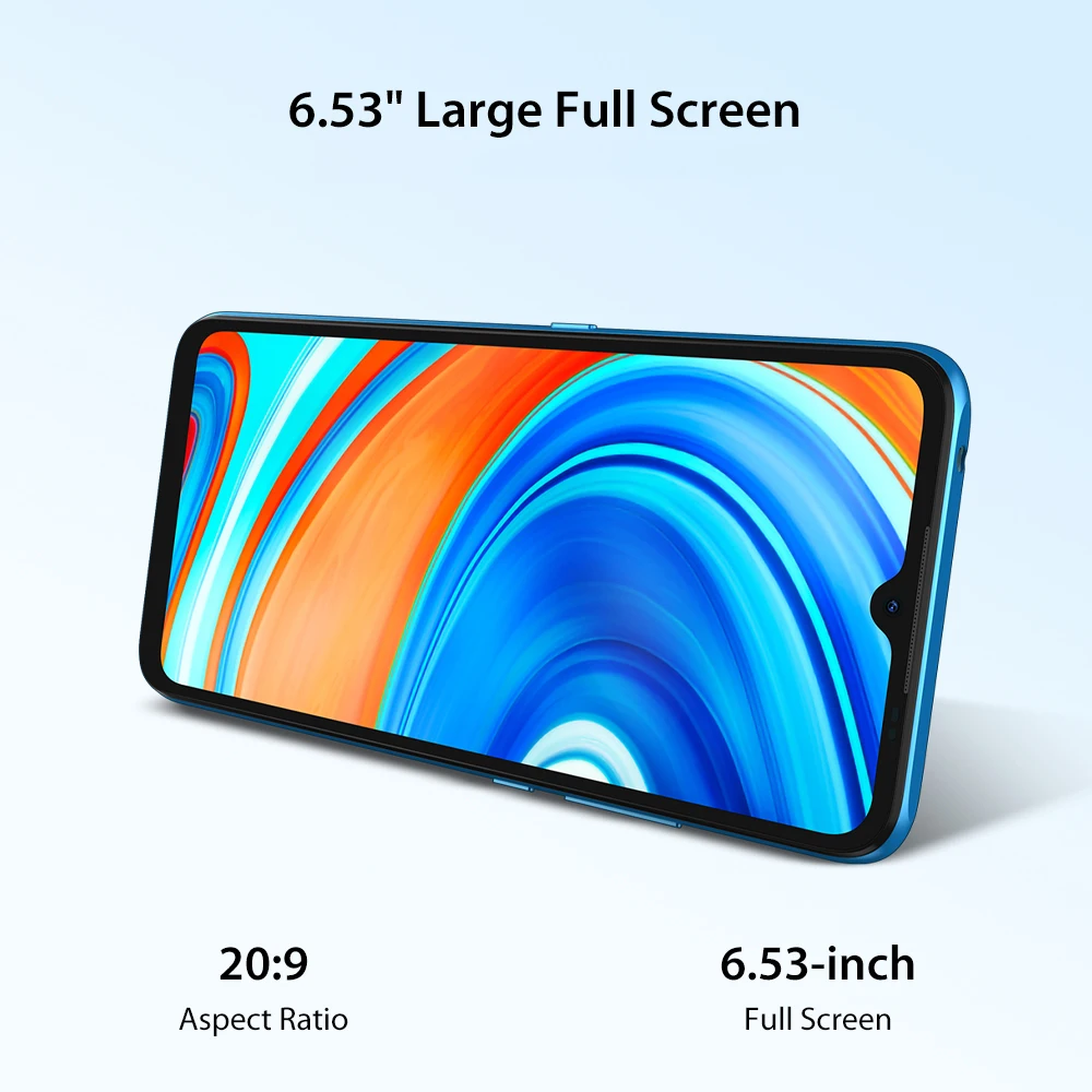 UMIDIGI A9 смартфон на Android, глобальная версия, 6,53 дюймов, разблокировка лица, 3 ГБ ОЗУ 64 Гб ПЗУ, 13 МП, тройная камера, Восьмиядерный, 5150 мАч