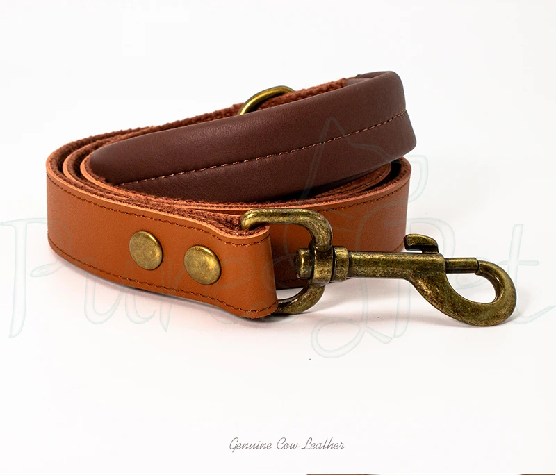 Custom Designer Luxury Genuine Leather Pet Collar Lead Rope Real