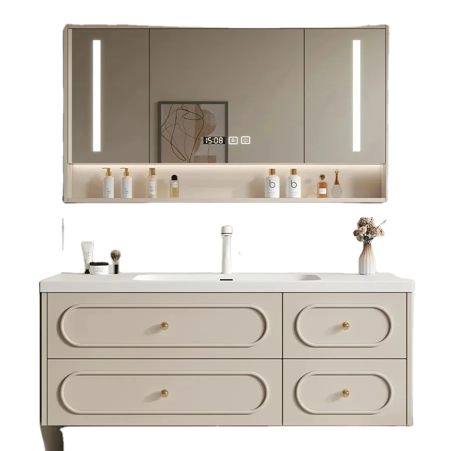 Modern French Bathroom Cabinet Customized Factory High Quality Luxury Vanity Make In China Cheap