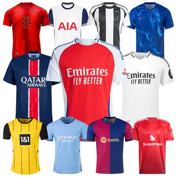 24/25 club Wholesale Thai Polyester Soccer Wear Messi Man Soccer Uniform United MBAPPE football t-shirt men Adult soccer jersey