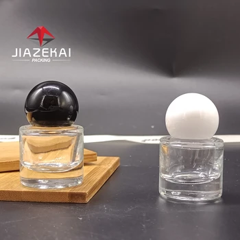 Straight Round Mini Thick-Walled 5ml Glass Sample Perfume Bottle with Special Round Ball Cap Essential Oil Small Bottle