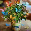 Ramo grande de flores con mariposas / A