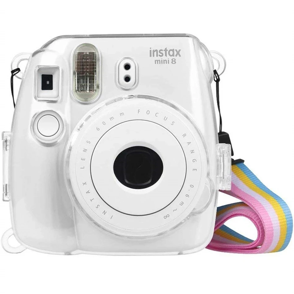 Прозрачный пластиковый чехол Instax Mini 9 защитная сумка для мгновенной камеры с ремешком Fujifilm 9/ 8 /8