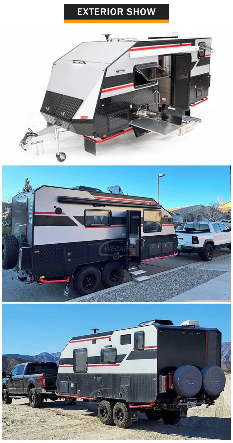 Wecare Offroad Camper Van Outdoor Luxury Camping Caravan Off Road Rv Camper Trailer Travel