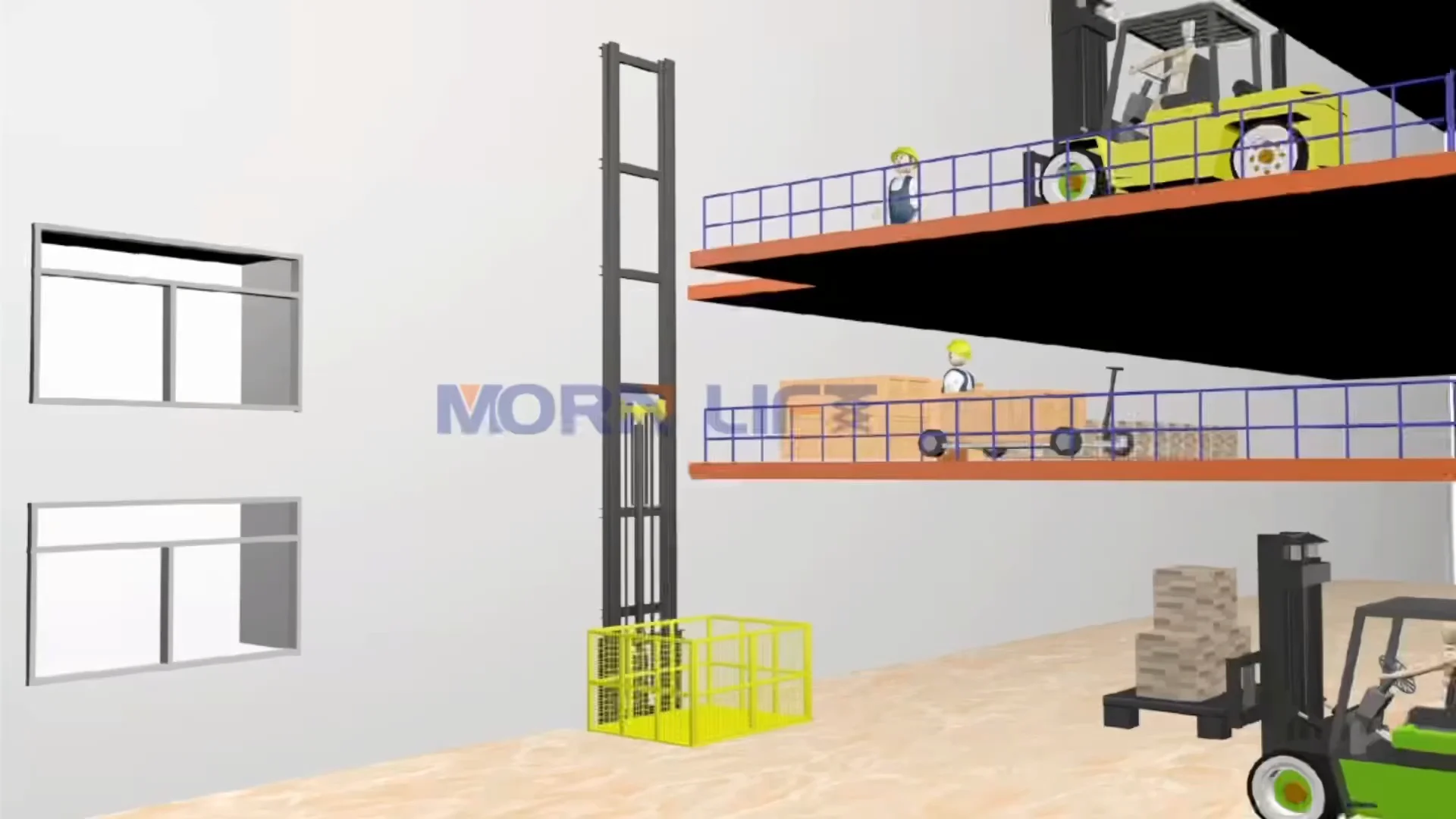 Morn 300kg1000kg Goods Elevator Platform Industrial Hydraulic Vertical