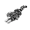 14cm white tiger