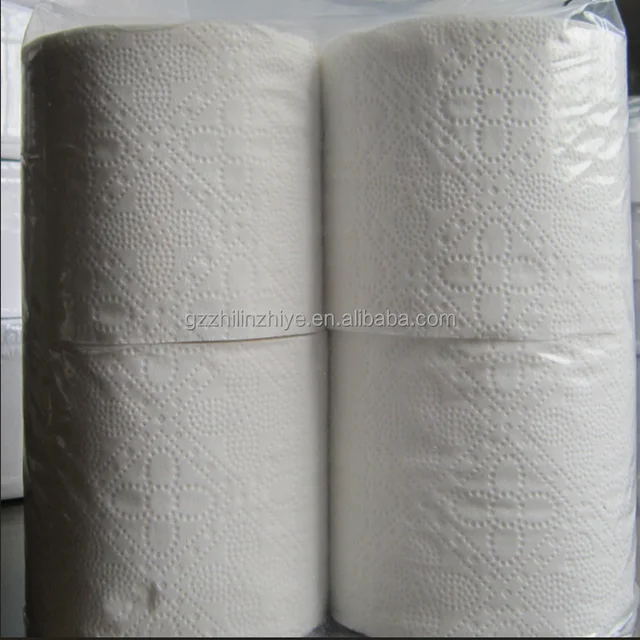 Biodegradable 1/2/3/4ply Toilet Tissue Wholesale Wood Pulp Toilet Paper Embossed Bathroom Tissue Roll