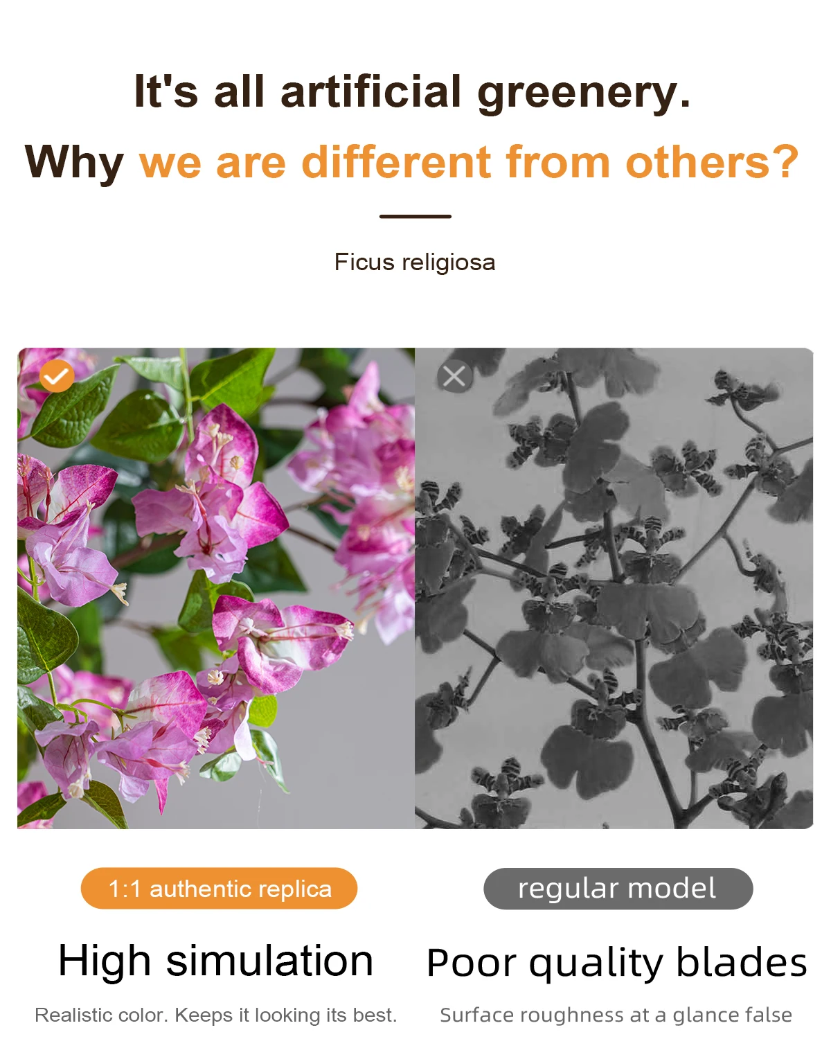 Natural Style Home Office Decor Artificial Bougainvillea PVC Green Plastic Pot Real Touch Leaves Artificial 180cm Fabric Wedding supplier