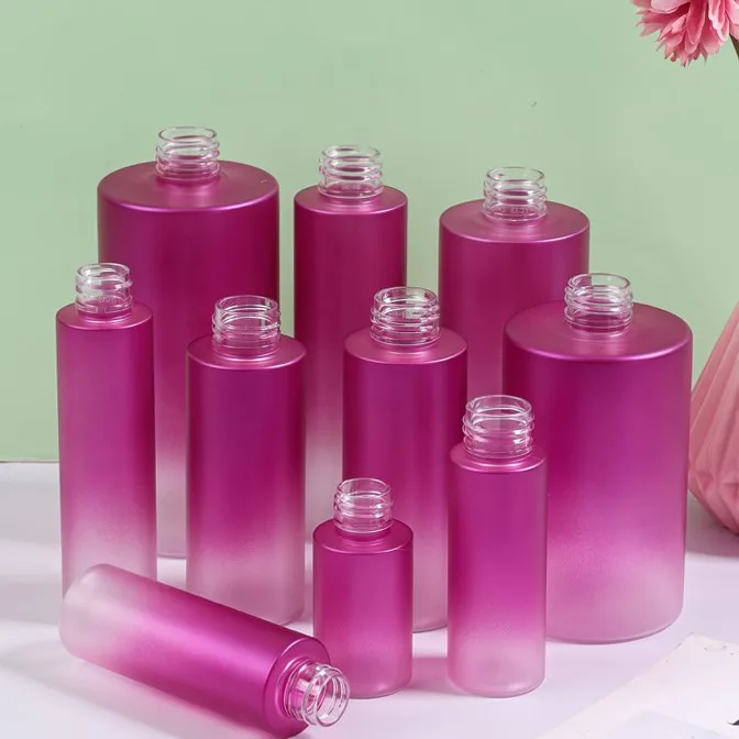 Cosmetic Round Plastic PET Bottle With Pump