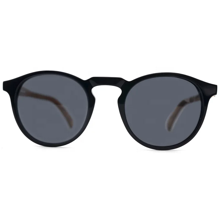 High Quality Wholesale Acetate Frame and wooden   temple Sunglasses Polarized Gafas De Sol Hombre