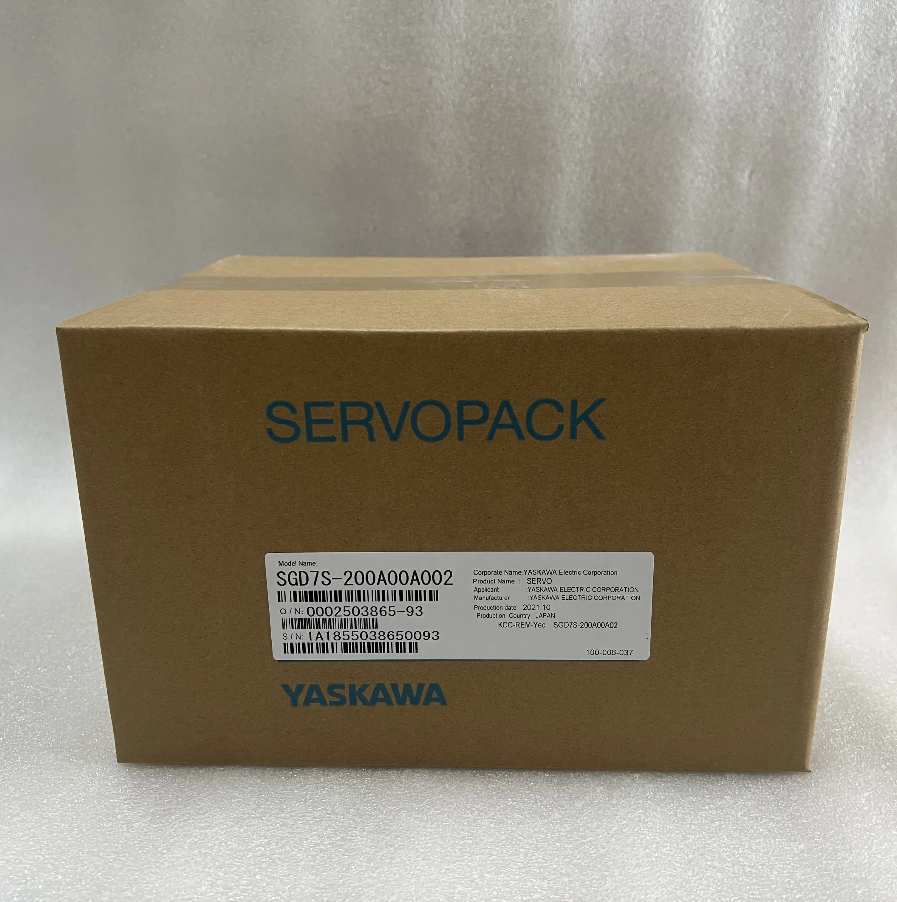 Yaskawa SERVOPACK AC Servo Drive SGD7S-200A00A002 Yaskawa SERVOPACK AC Servo Drive SGD7S-200A00A002