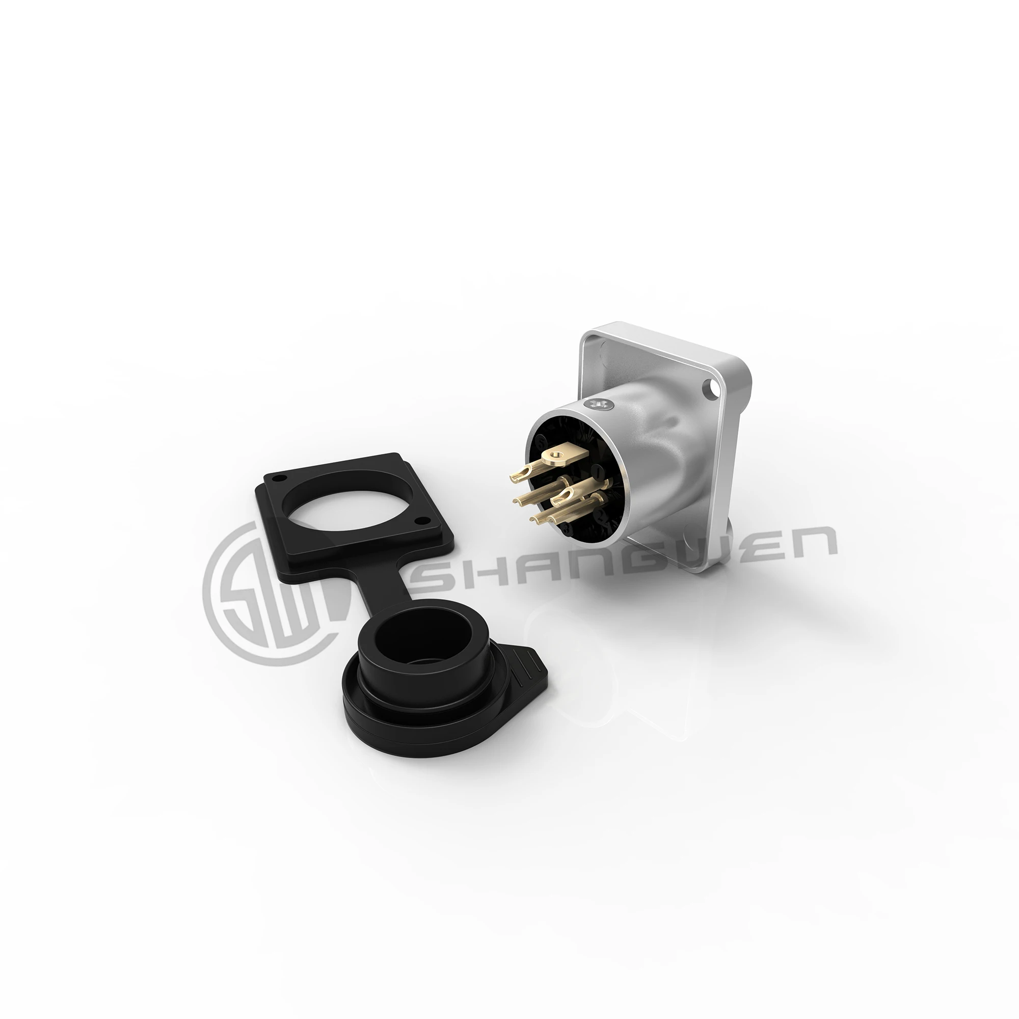 China Manufacturer Outdoor Waterproof 5 Pins Connector XLR Audio Male Socket 5 Pin Connector XLR Male Socket