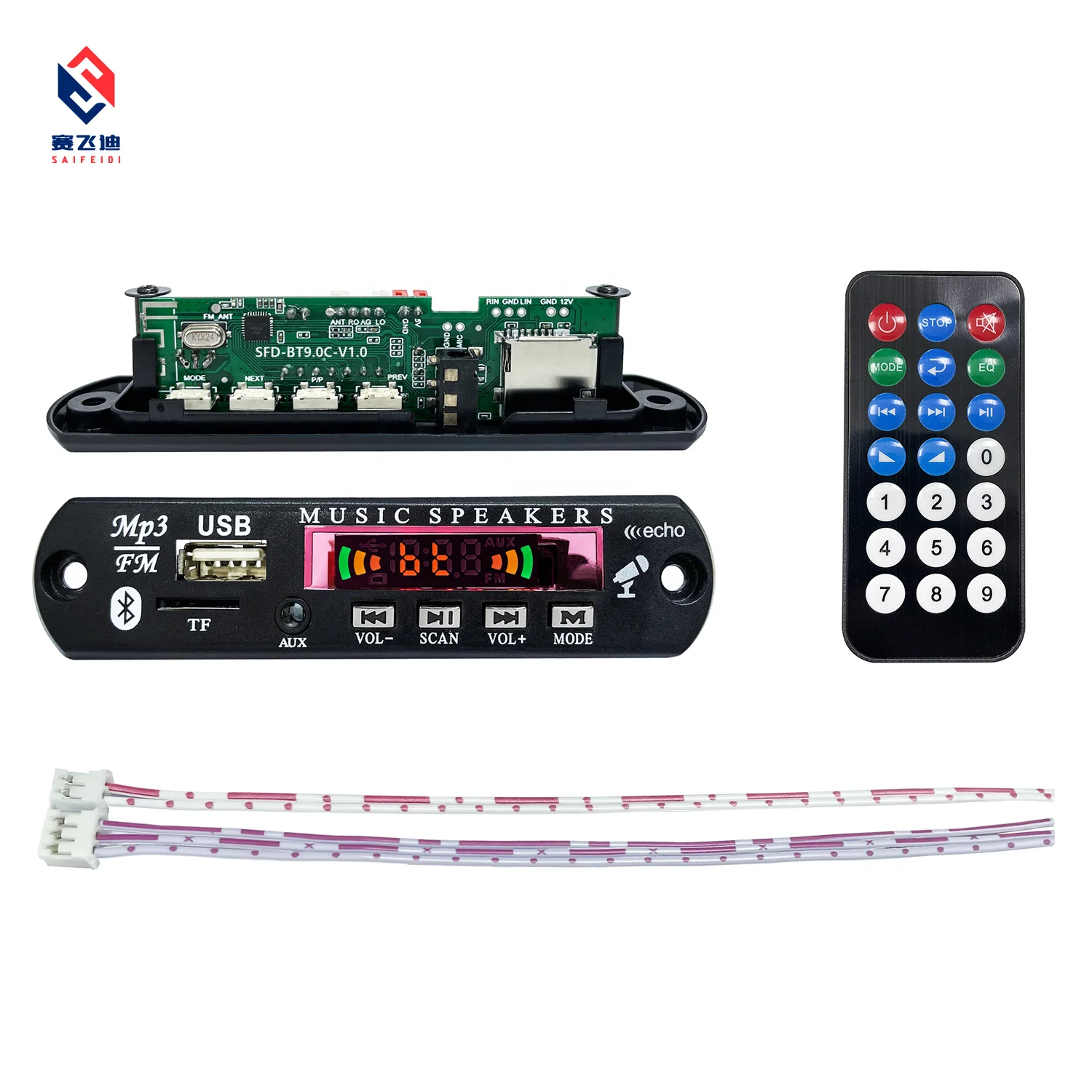 MP3 Radio Player Decoder Module Kit Mini DC5V 12V Black Portable Speaker Tf  Card Speaker with Sd Card Car MP3 Blue Tooth Player