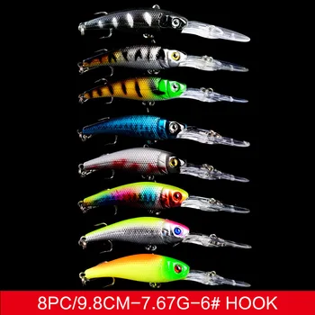 Wholesale 21Pcs Fishing Lures Kit Freshwater Bait Tackle Kit for Bass Trout Fishing Accessories Including Minnow Lure – Minnow – view 5