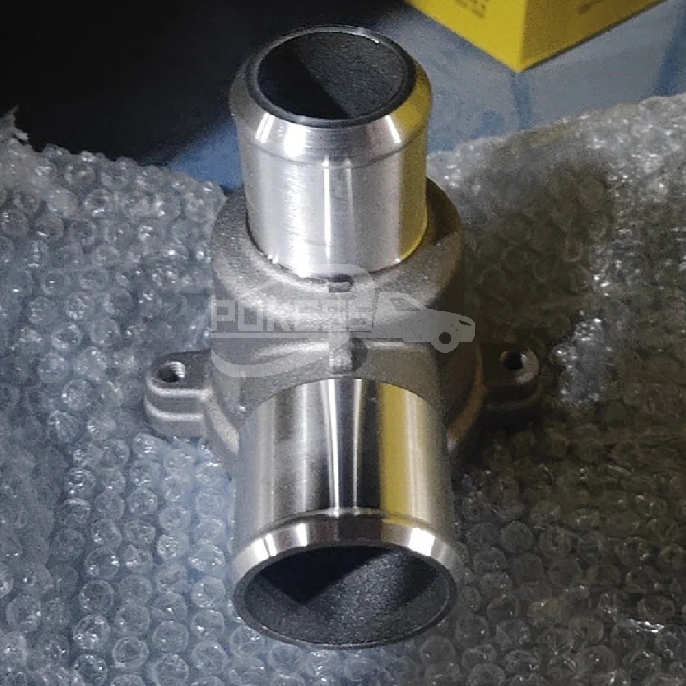 POKESS Thermostat Housing Part F6ZE8A587BA Thermostat Seat Aluminum fo... — 4