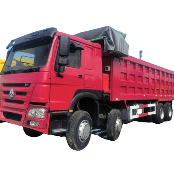 Sinotruk HOWo 10 cubic meters heavy 12 wheel dump truck best color option red White Yellow Orange manual diesel 8x4 used