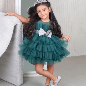 MQATZ Toddler Girls Dress Christening Little Girls Dress Party Flower Girl Tutu Skirt for New Born Baby Vestido 2103