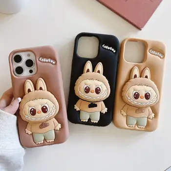 Cartoon Cute 3D Pulling Cloth Phone Case for iPhone 13/14 Pro Max 15 16 Featuring Cute 3D Pulling Cloth Back Covers for iPhone
