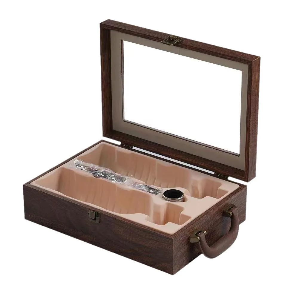 Luxury Leather Wooden Wine Gift Box - Single Bottle Packaging