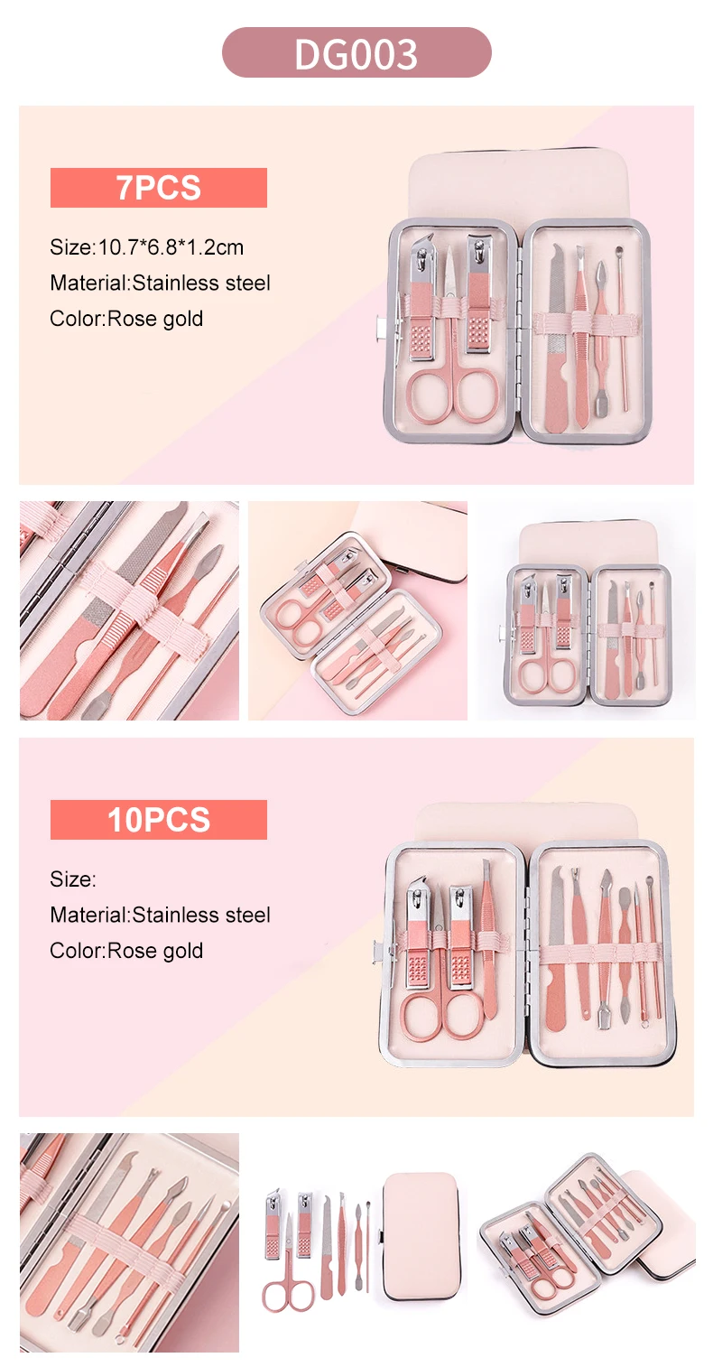 Professional 18 Piece Personal Care Tool Set Including Stainless Steel