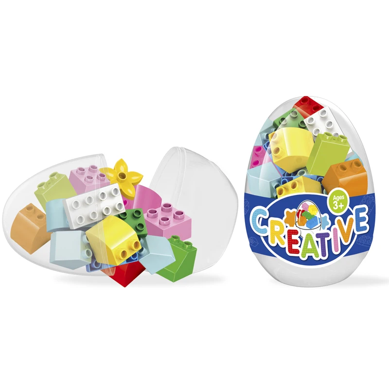 Easter Eggs With Building Blocks for Party Favors Plastic Easter Egg Hunt With Bricks