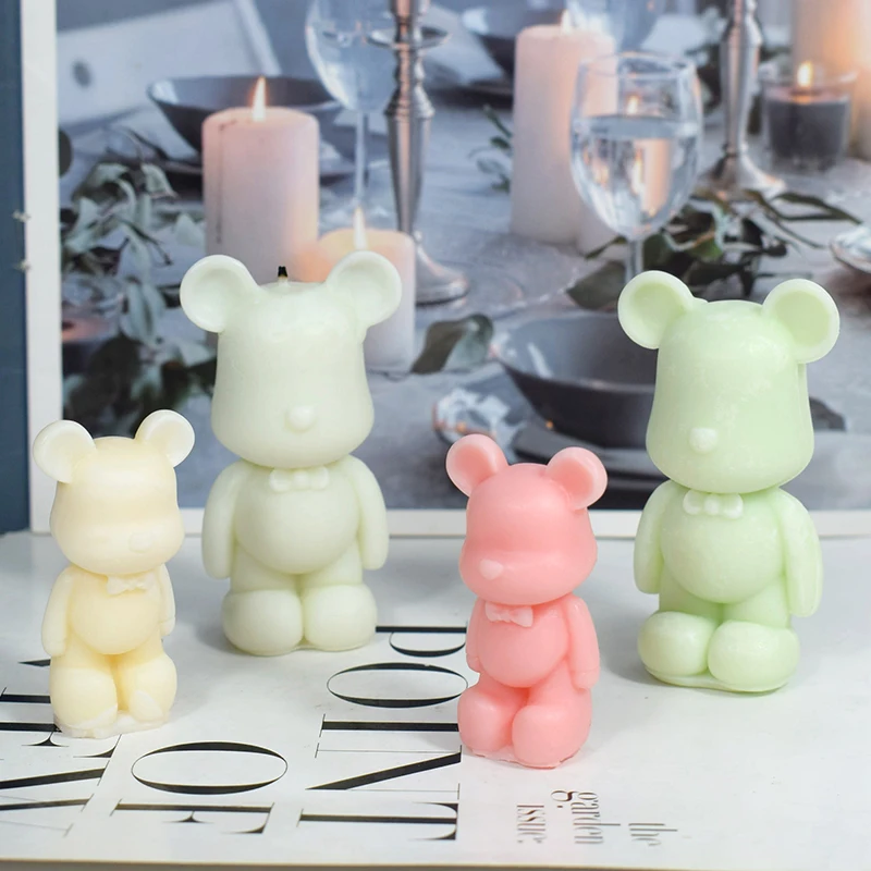 Mold Silicone Candle Bearbrick, Bearbrickes 3d Silicone Mold