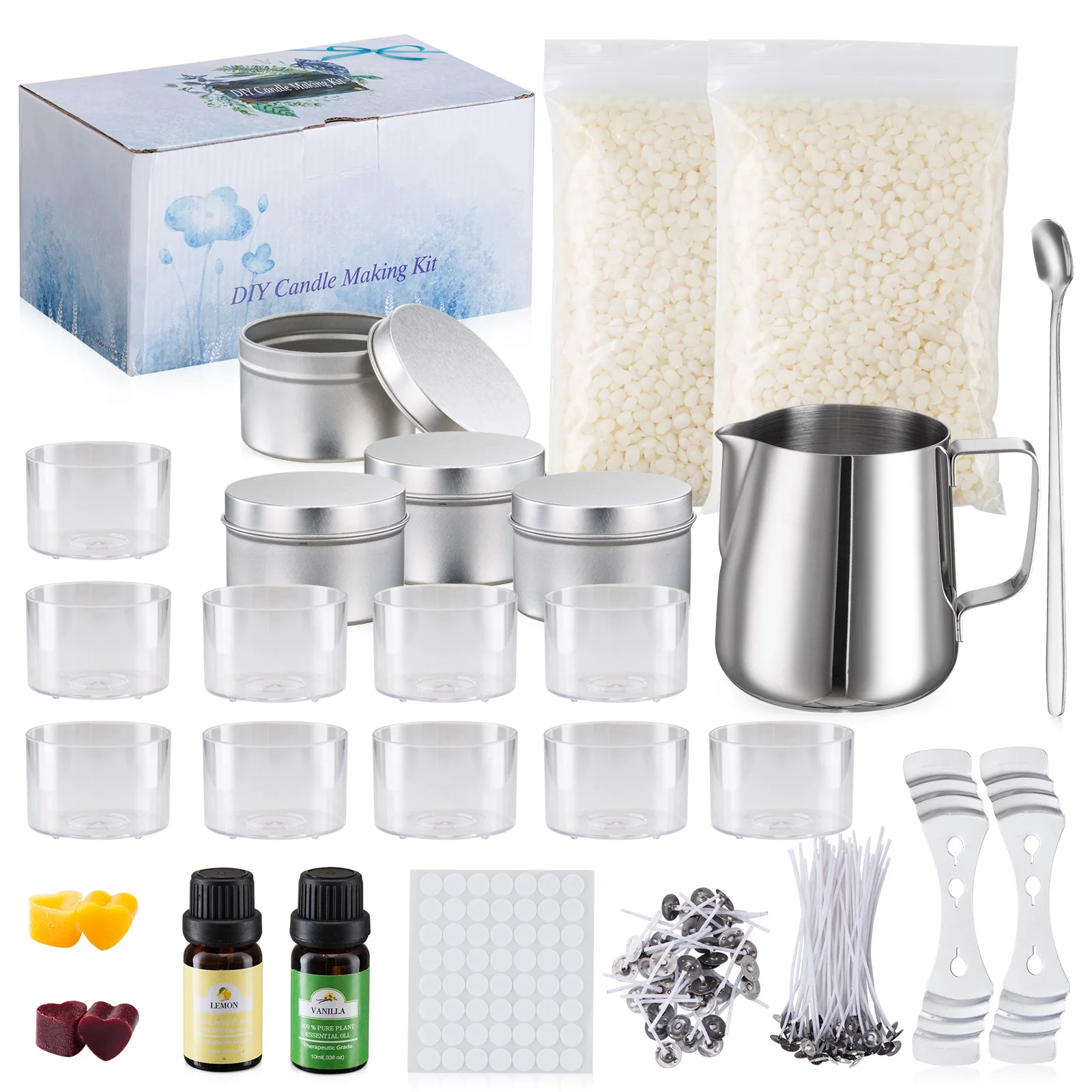 Soy Candle Wax Kit Candle Making Kit With Gift Boxes Diy Candle Making Kit Supplies