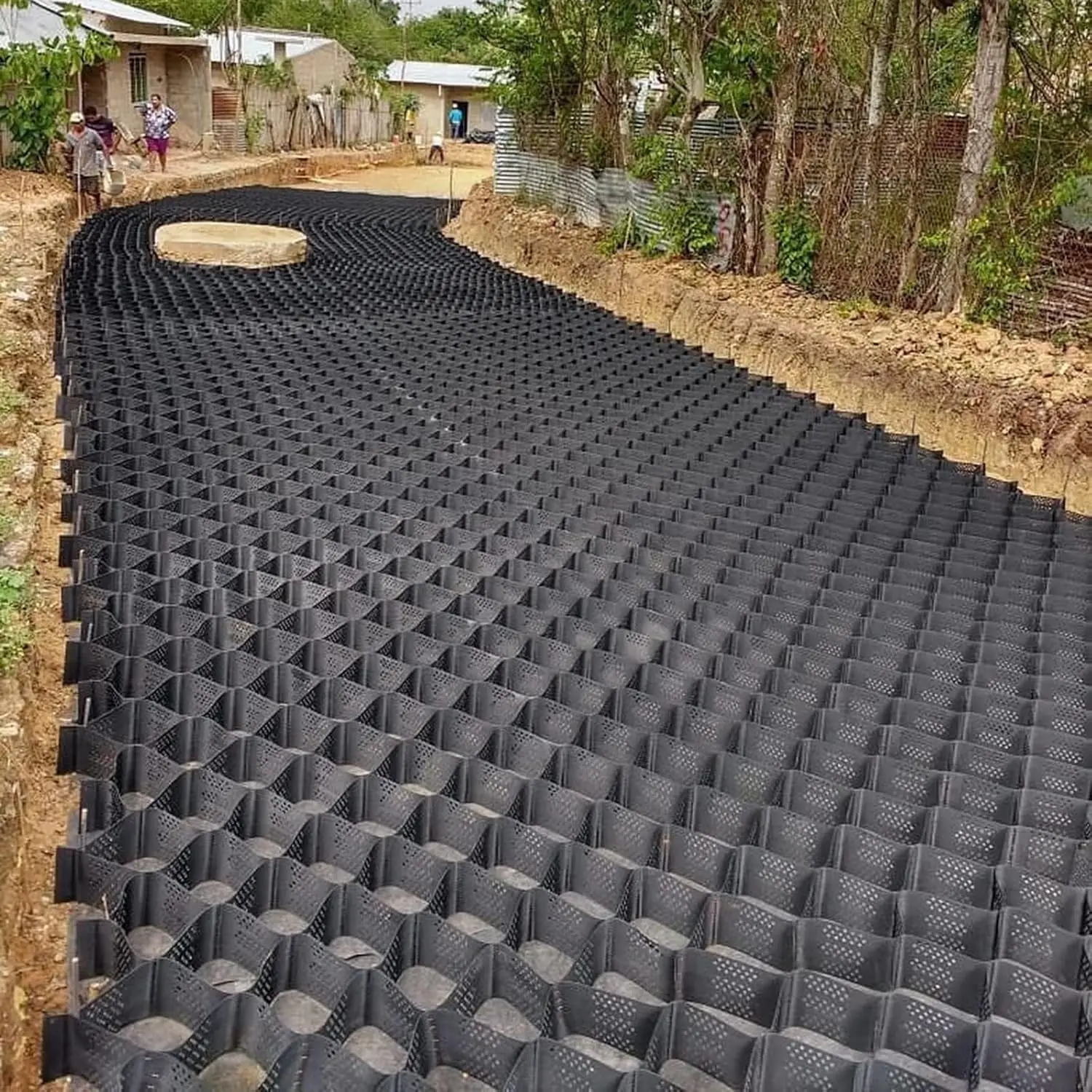 Durable HDPE Geocells Smooth Surface HDPE Geocell for Driveways Erosion Control for Slopes Retaining Wall Support 11