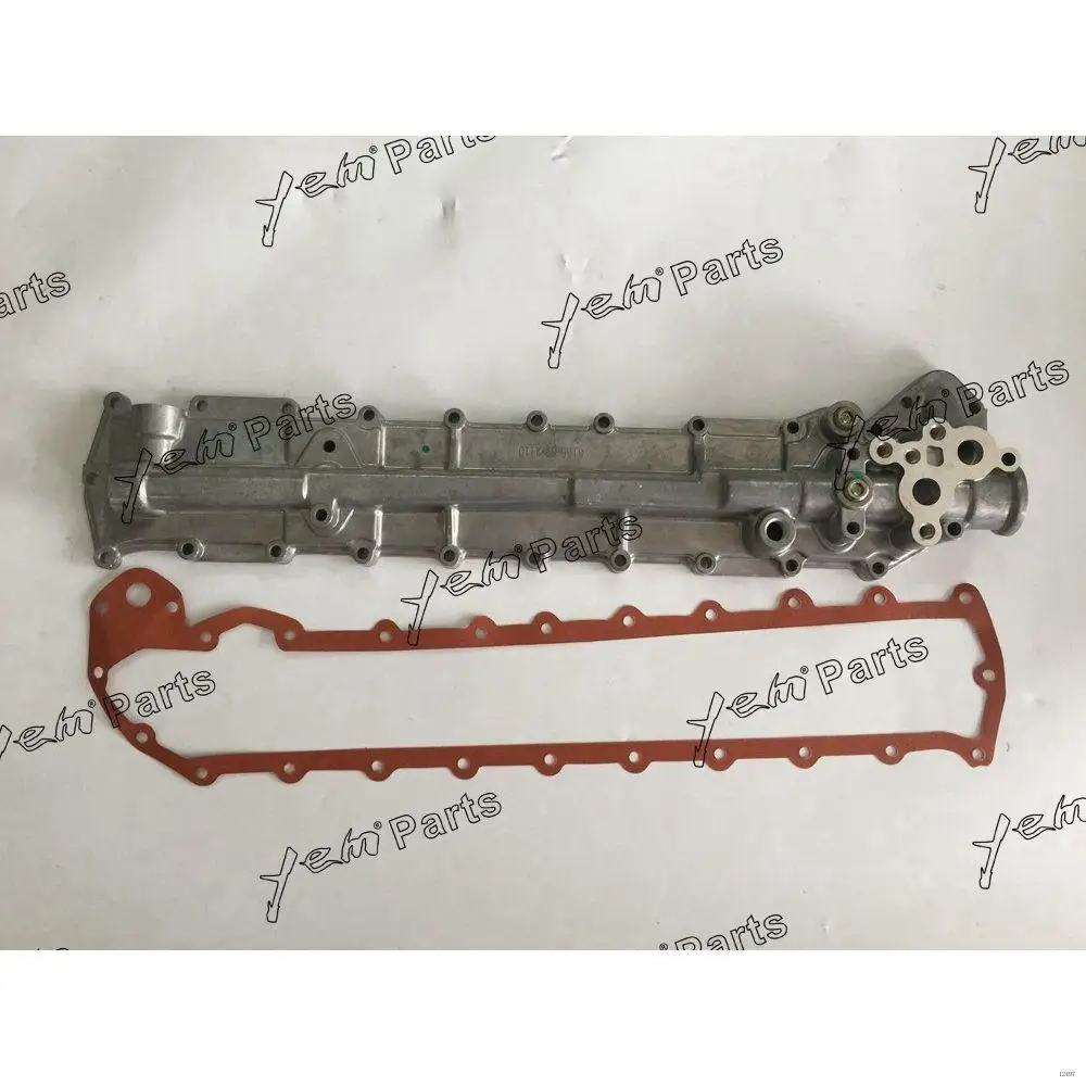 6D125 Oil Cooler Cover for Komatsu Dump Truck Generator Set Marine Diesel Engine Parts