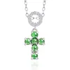 Green cross pendant D1088