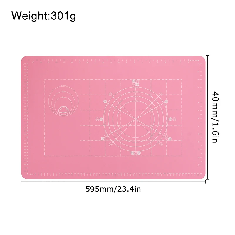 Super Kitchen Extra Large Multipurpose Silicone Nonstick Baking Mat, Pastry  Mat, Heat Resistant Nonskid Table Mat, Countertop Protector, 23.4'' By