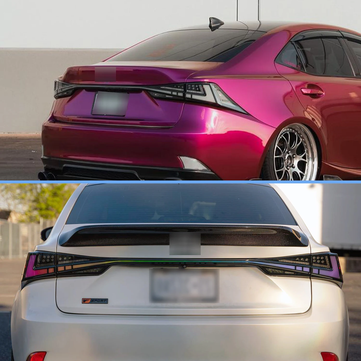 thumbnail image 2 of HCmotion Clear LED Tail Lights For Lexus IS250/300H/350 (2014-2020) W/ Animation & Sequential Signals 2 of 5
