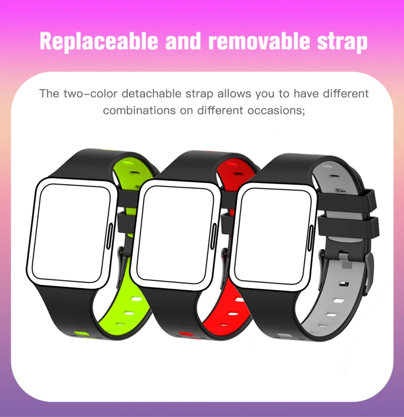 F30U Smartwatch 2022 Reloj Inteligentes Bracelet 1.55 Inch Display with Silicone Two Color Strap Heart Rate Sport Smart Watch(12).jpg