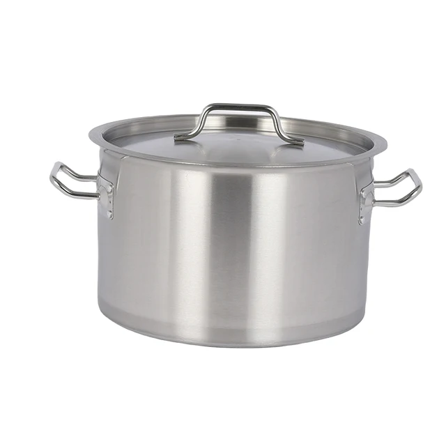 High Quality Custom Large Thickened Straight Stainless Steel Stockpot Soup Pot Soup Pail For Restaurant