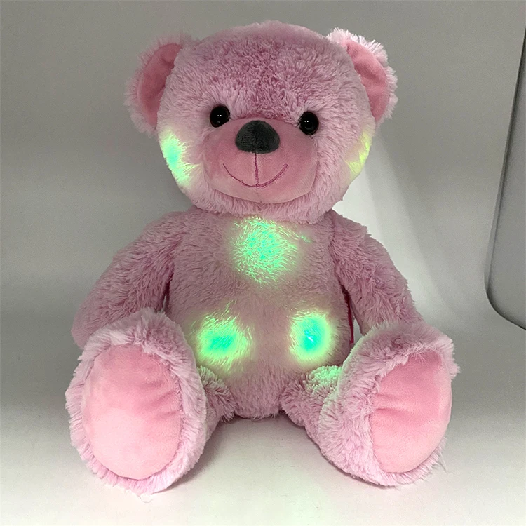 OEM/ ODM Custom LED Musical Super Soft Stuffed Animal Night Light up Singing Plush Toys
