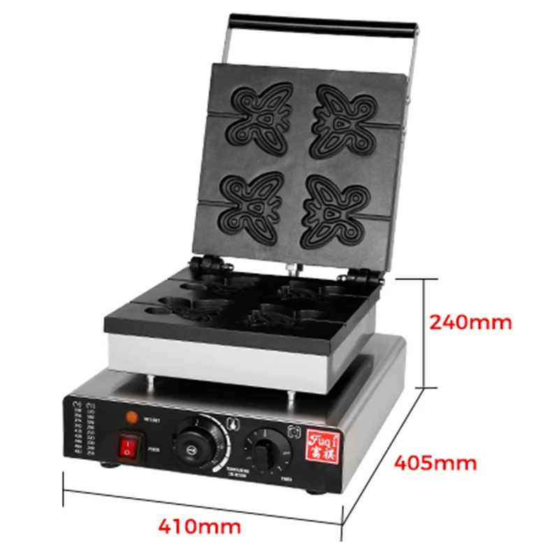 Vaker Machine 220V Electric Stainless Steel Four-Square Waffle Baker Machine Easy ...