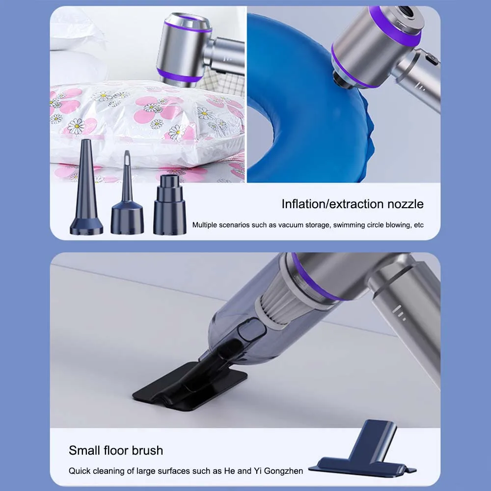 Portable Cordless 16000pa High Powerful Wireless Dry Car Vacuum Cleaner with Brushless Motor for Car Cleaning - view 5