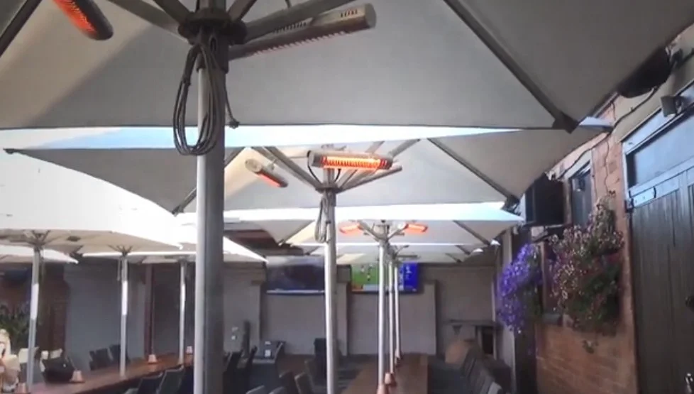 Уличный зонтик нагреватель