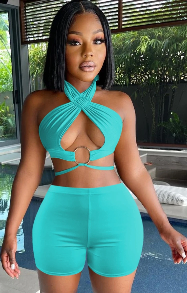 hot shorts and crop top