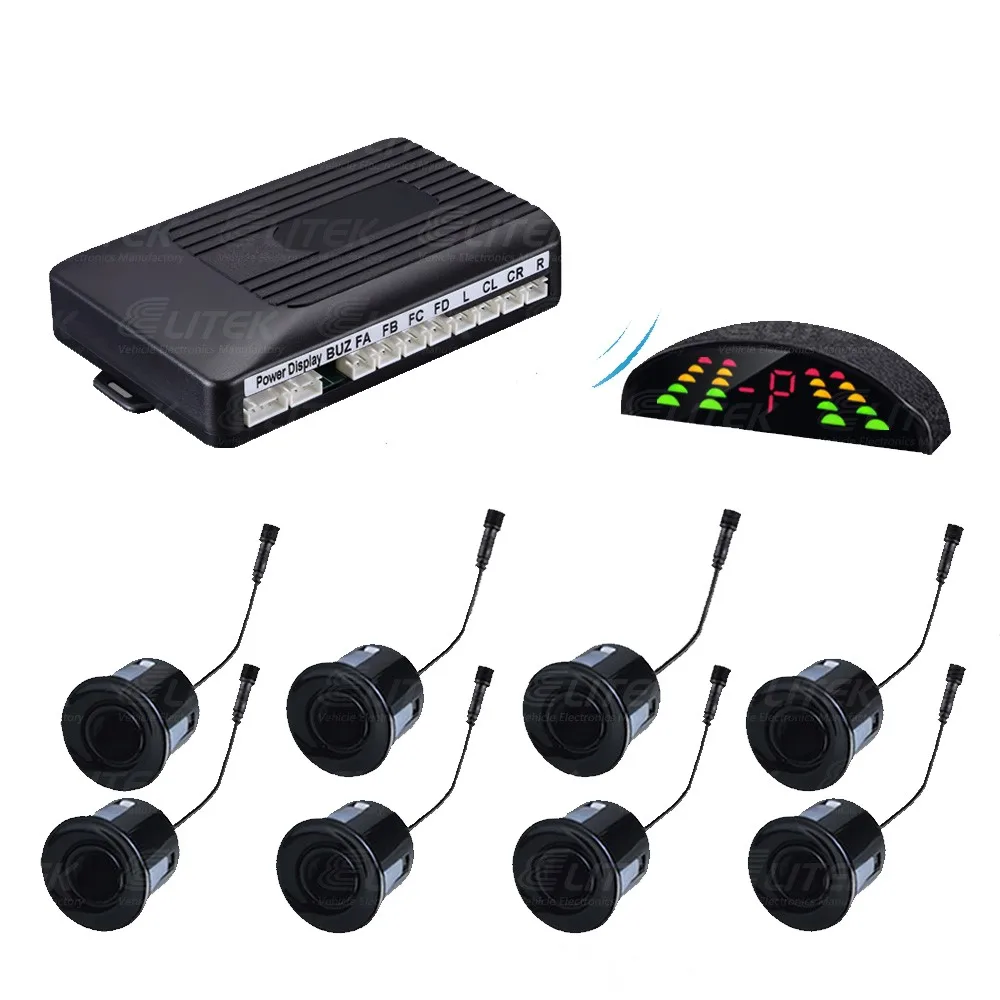 wireless parking sensor with 8 eyes,front